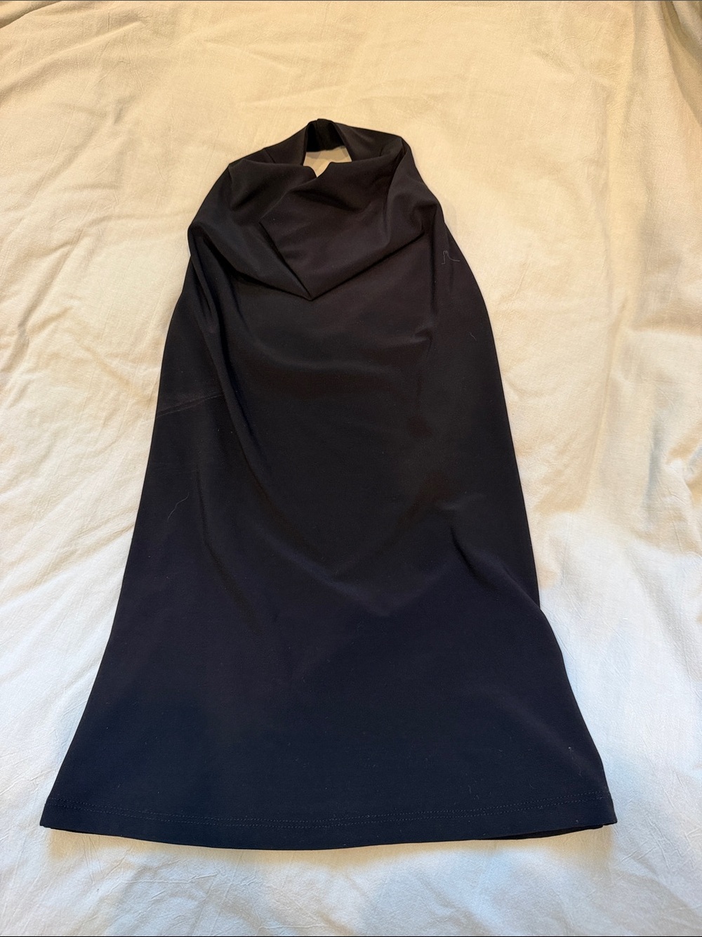 Aritzia Black Strapless Cowl Neck Dress